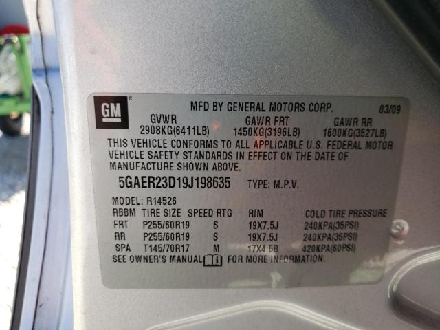 Photo 10 from auction – 2009 BUICK ENCLAVE CX with VIN 5GAER23D19J198635