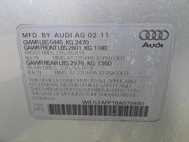 Photo 10 from auction – 2011 AUDI Q5 PREMIUM with VIN WA1LFAFP1BA079840