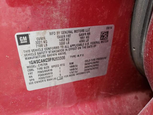 Photo 10 from auction – 2015 CHEVROLET TAHOE C150 with VIN 1GNSCAKC9FR263306