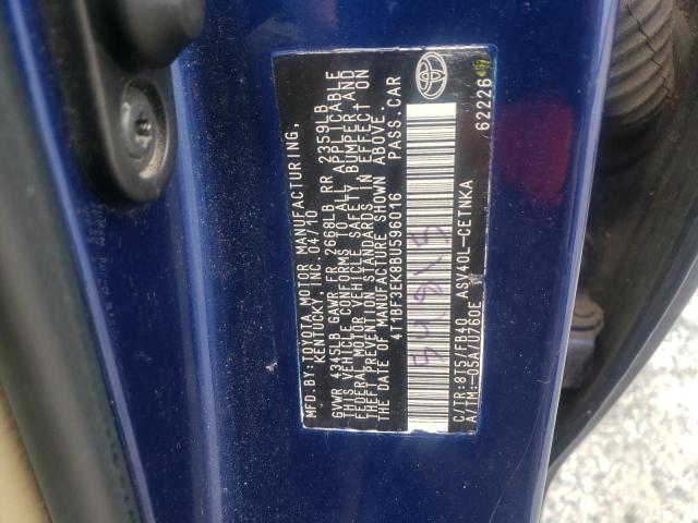 Photo 10 from auction – 2011 TOYOTA CAMRY with VIN 4T1BF3EK8BU596016