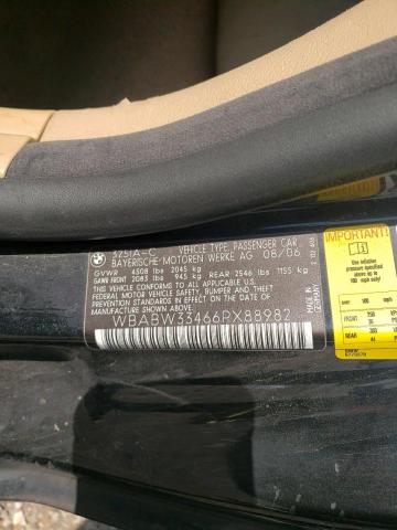 Photo 10 from auction – 2006 BMW 325 CI with VIN WBABW33466PX88982