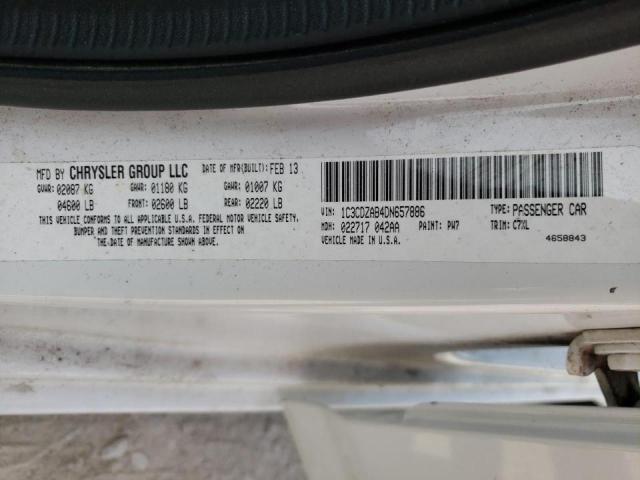 Photo 10 from auction – 2013 DODGE AVENGER SE with VIN 1C3CDZAB4DN657886