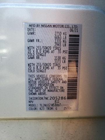 Photo 10 from auction – 2022 NISSAN PATHFINDER with VIN 5N1DR3DK7NC205286