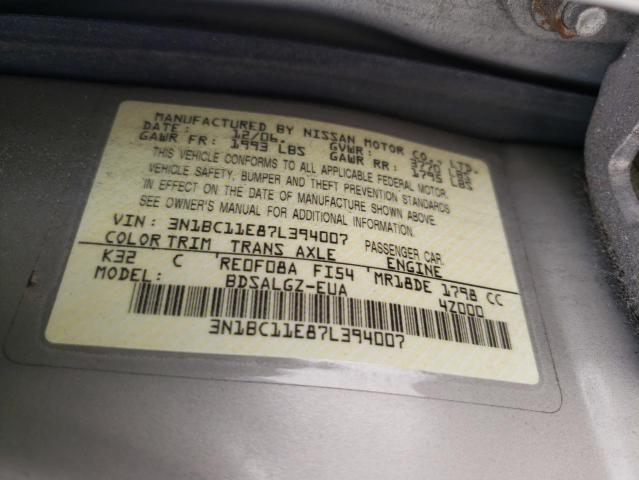 Photo 10 from auction – 2007 NISSAN VERSA S with VIN 3N1BC11E87L394007
