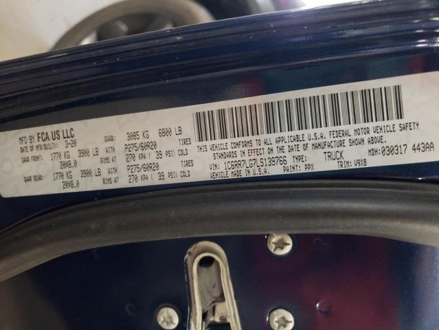 Photo 10 from auction – 2020 RAM 1500 CLASS with VIN 1C6RR7LG7LS139766
