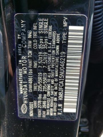 Photo 10 from auction – 2022 HYUNDAI TUCSON SEL with VIN KM8JFCA15NU046219