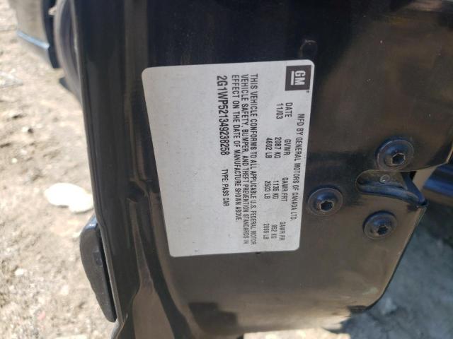 Photo 10 from auction – 2004 CHEVROLET IMPALA SS with VIN 2G1WP521349238258
