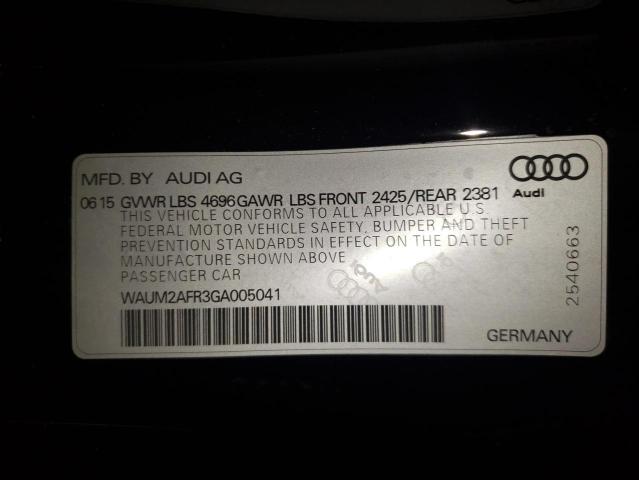 Photo 10 from auction – 2016 AUDI A5 PREMIUM with VIN WAUM2AFR3GA005041