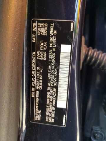 Photo 10 from auction – 2016 VOLVO S60 PREMIE with VIN YV126MFK5G2411149
