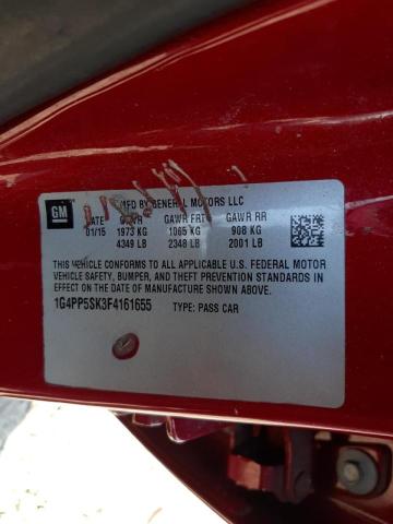 Photo 10 from auction – 2015 BUICK VERANO with VIN 1G4PP5SK3F4161655