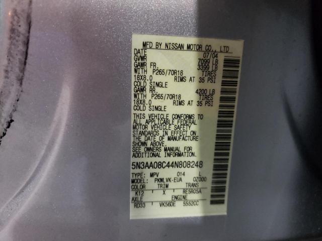 Photo 10 from auction – 2004 INFINITI QX56 with VIN 5N3AA08C44N808248