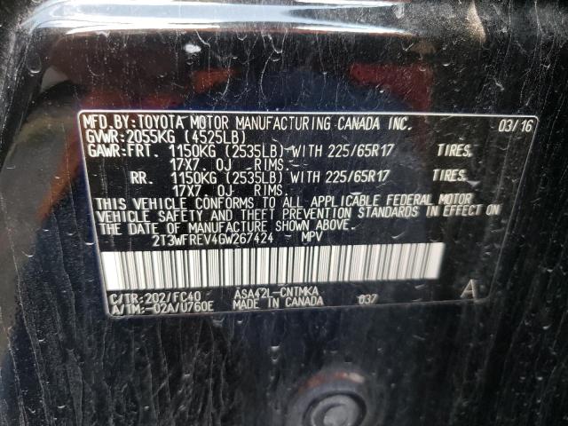Photo 10 from auction – 2016 TOYOTA RAV4 XLE with VIN 2T3WFREV4GW267424