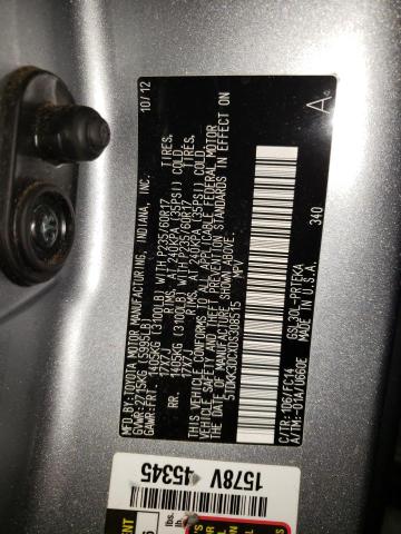 Photo 10 from auction – 2013 TOYOTA SIENNA LE with VIN 5TDKK3DCXDS308515