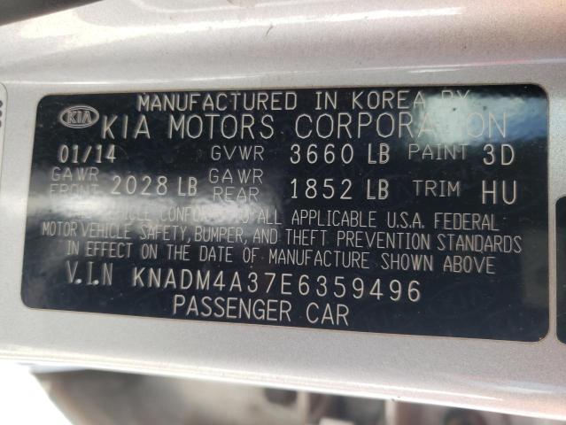 Photo 10 from auction – 2014 KIA RIO LX with VIN KNADM4A37E6359496