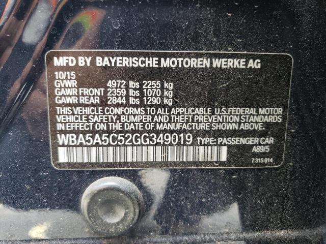 Photo 10 from auction – 2016 BMW 528 I with VIN WBA5A5C52GG349019