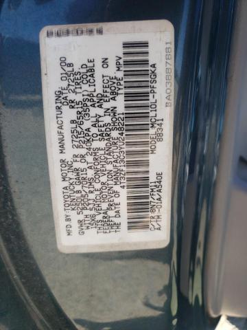 Photo 10 from auction – 2000 TOYOTA SIENNA LE with VIN 4T3ZF13C3YU248221