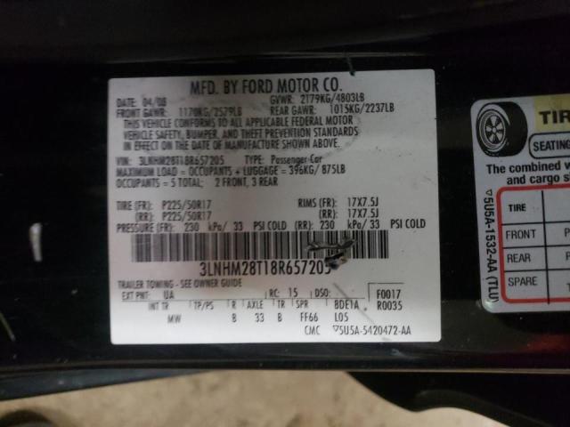 Photo 10 from auction – 2008 LINCOLN MKZ with VIN 3LNHM28T18R657205