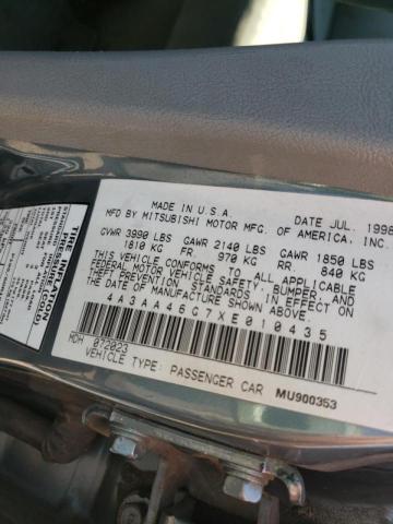 Photo 10 from auction – 1999 MITSUBISHI GALANT ES with VIN 4A3AA46G7XE010435