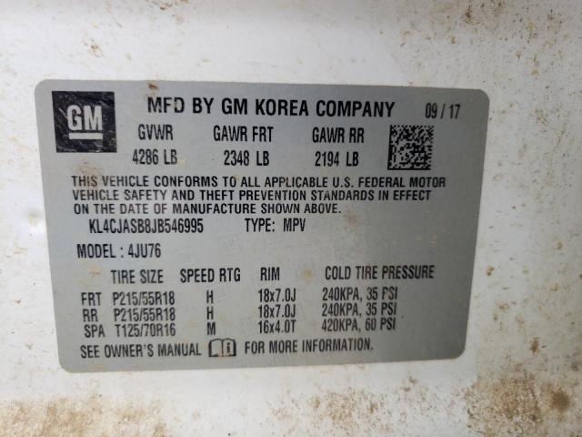 Photo 10 from auction – 2018 BUICK ENCORE PRE with VIN KL4CJASB8JB546995
