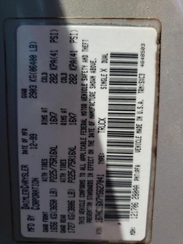 Photo 10 from auction – 2000 DODGE RAM 1500 with VIN 1B7HC16X7YS627041