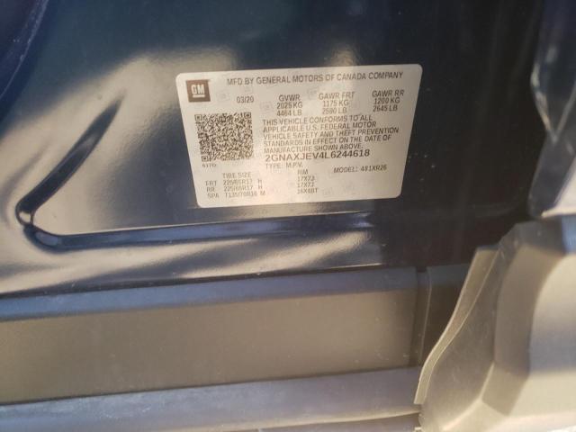 Photo 10 from auction – 2020 CHEVROLET EQUINOX LT with VIN 2GNAXJEV4L6244618