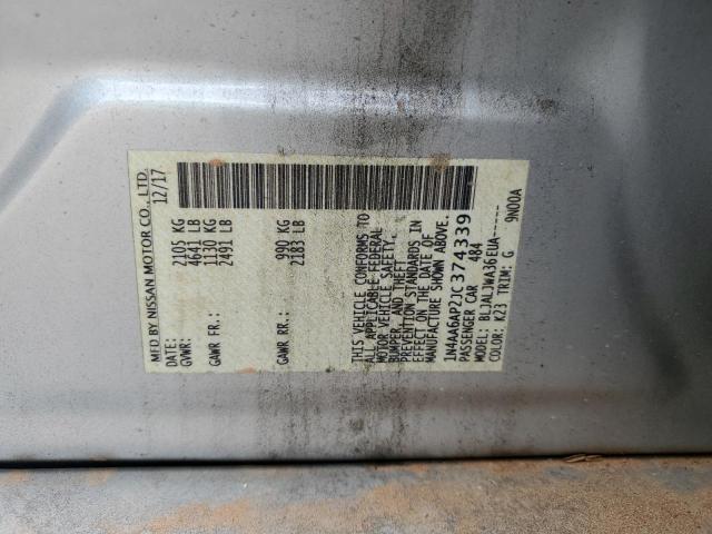 Photo 10 from auction – 2018 NISSAN MAXIMA 3.5 with VIN 1N4AA6AP2JC374339