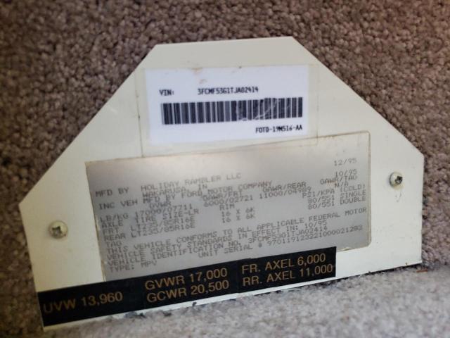 Photo 10 from auction – 1997 FORD MOTORHOME with VIN 3FCMF53G1TJA02414