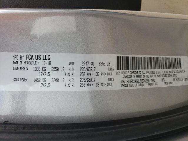 Photo 10 from auction – 2018 CHRYSLER PACIFICA L with VIN 2C4RC1AG1JR274668