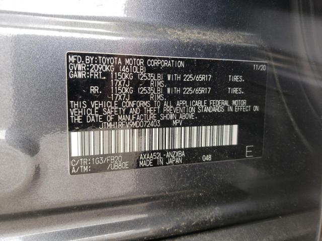 Photo 10 from auction – 2021 TOYOTA RAV4 LE with VIN JTMH1RFV9MD072403