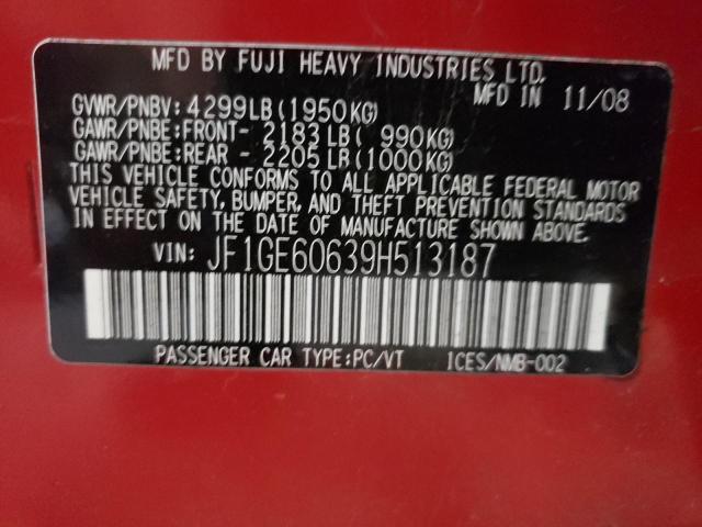 Photo 10 from auction – 2009 SUBARU IMPREZA 2. with VIN JF1GE60639H513187