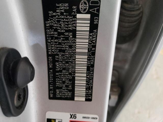 Photo 10 from auction – 2016 TOYOTA COROLLA L with VIN 2T1BURHE8GC690632