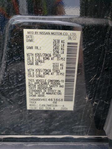 Photo 10 from auction – 2012 NISSAN FRONTIER S with VIN 1N6AD0EV4CC463868