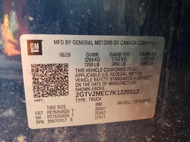 Photo 10 from auction – 2019 GMC SIERRA LIM with VIN 2GTV2MEC7K1220513