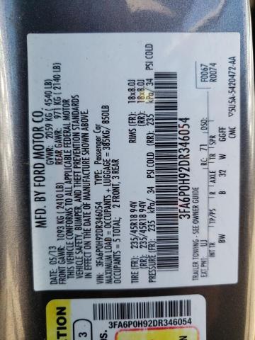 Photo 10 from auction – 2013 FORD FUSION SE with VIN 3FA6P0H92DR346054