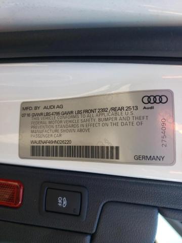 Photo 10 from auction – 2017 AUDI A4 PREMIUM with VIN WAUENAF46HN026220