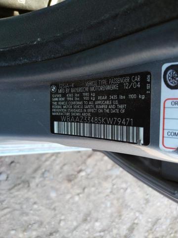 Photo 10 from auction – 2005 BMW 325 IS SUL with VIN WBAAZ33485KW79471