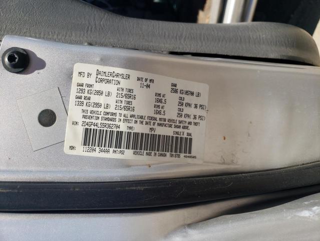 Photo 10 from auction – 2005 DODGE GRAND CARA with VIN 2D4GP44L55R362704