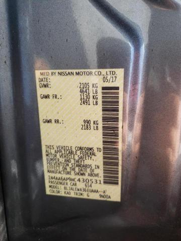 Photo 10 from auction – 2017 NISSAN MAXIMA 3.5 with VIN 1N4AA6AP9HC430531