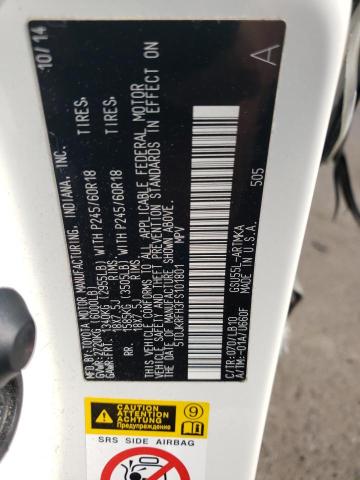 Photo 10 from auction – 2015 TOYOTA HIGHLANDER with VIN 5TDJKRFH3FS101801