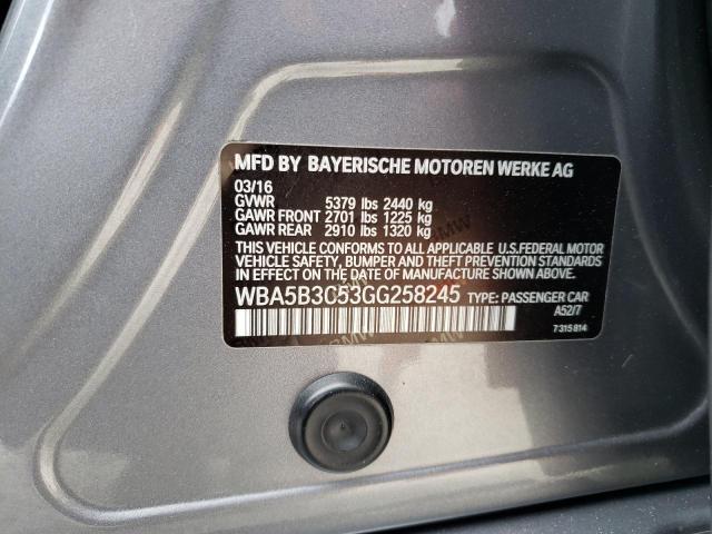 Photo 10 from auction – 2016 BMW 535 XI with VIN WBA5B3C53GG258245