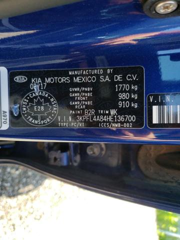 Photo 10 from auction – 2017 KIA FORTE EX with VIN 3KPFL4A84HE136700