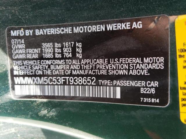 Photo 10 from auction – 2015 MINI COOPER with VIN WMWXM5C53FT938652