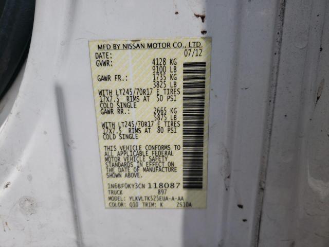Photo 10 from auction – 2012 NISSAN NV 1500 with VIN 1N6BF0KY3CN118087
