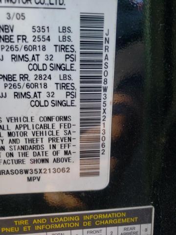 Photo 10 from auction – 2005 INFINITI FX35 with VIN JNRAS08W35X213062