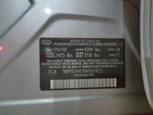 Photo 10 from auction – 2011 HYUNDAI SONATA SE with VIN 5NPEC4AC1BH167423