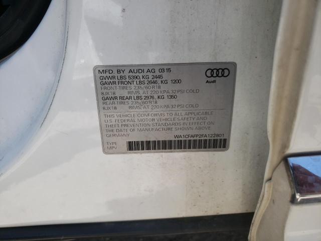 Photo 10 from auction – 2015 AUDI Q5 PREMIUM with VIN WA1CFAFP2FA122801