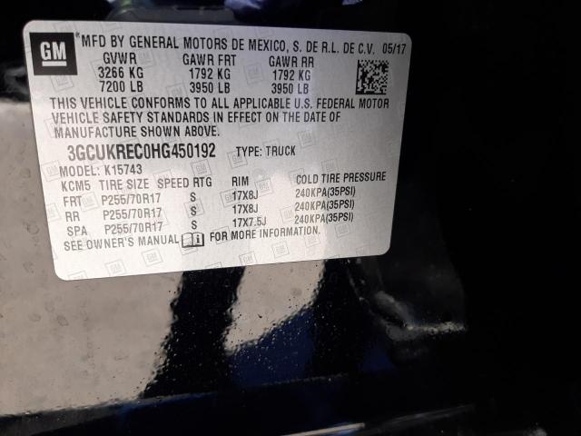 Photo 10 from auction – 2017 CHEVROLET SILVERADO with VIN 3GCUKREC0HG450192