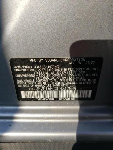 Photo 10 from auction – 2020 SUBARU CROSSTREK with VIN JF2GTAEC0LH242888