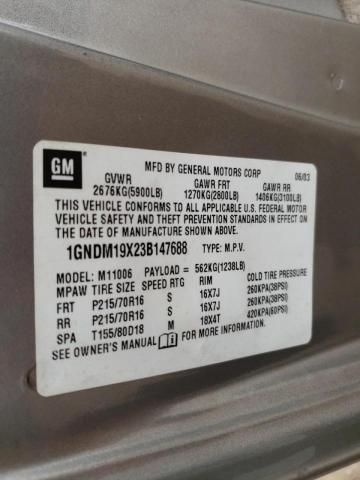 Photo 10 from auction – 2003 CHEVROLET ASTRO with VIN 1GNDM19X23B147688