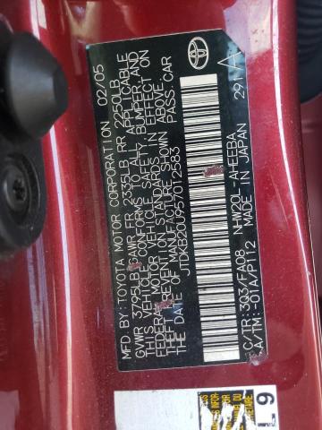 Photo 10 from auction – 2005 TOYOTA PRIUS with VIN JTDKB20U957012583